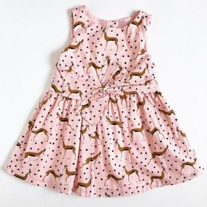 Genuine kids pink abstract gazelle dress sz 2t